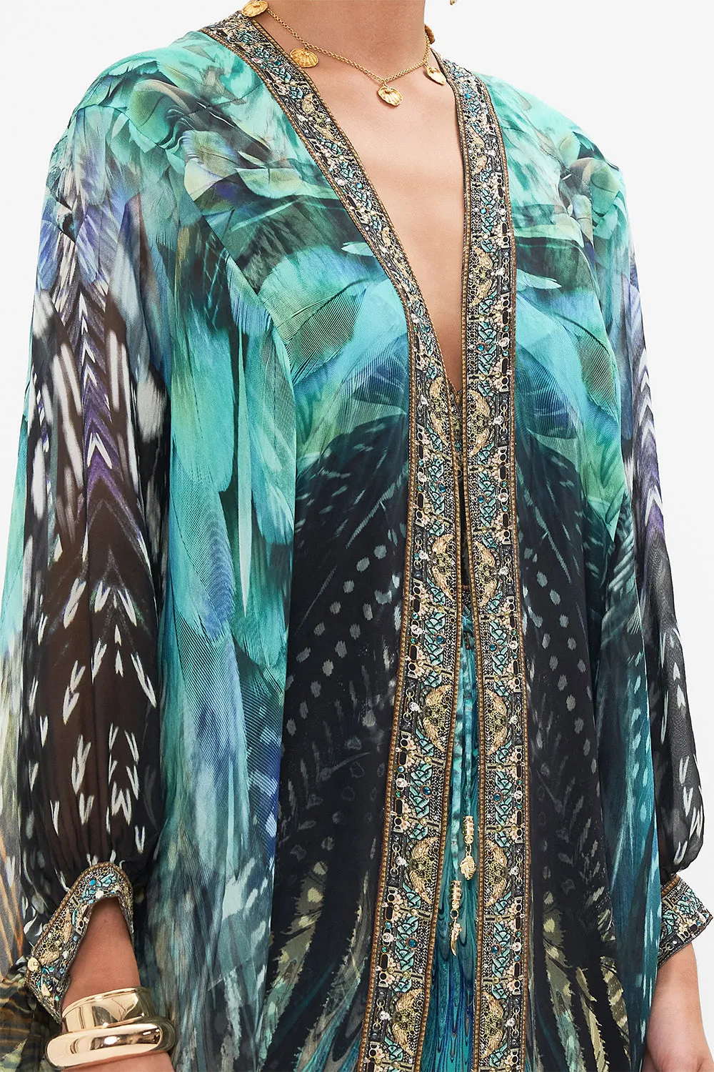 DRAMATIC SLEEVE COCOON LAYER AZURE ALLURE