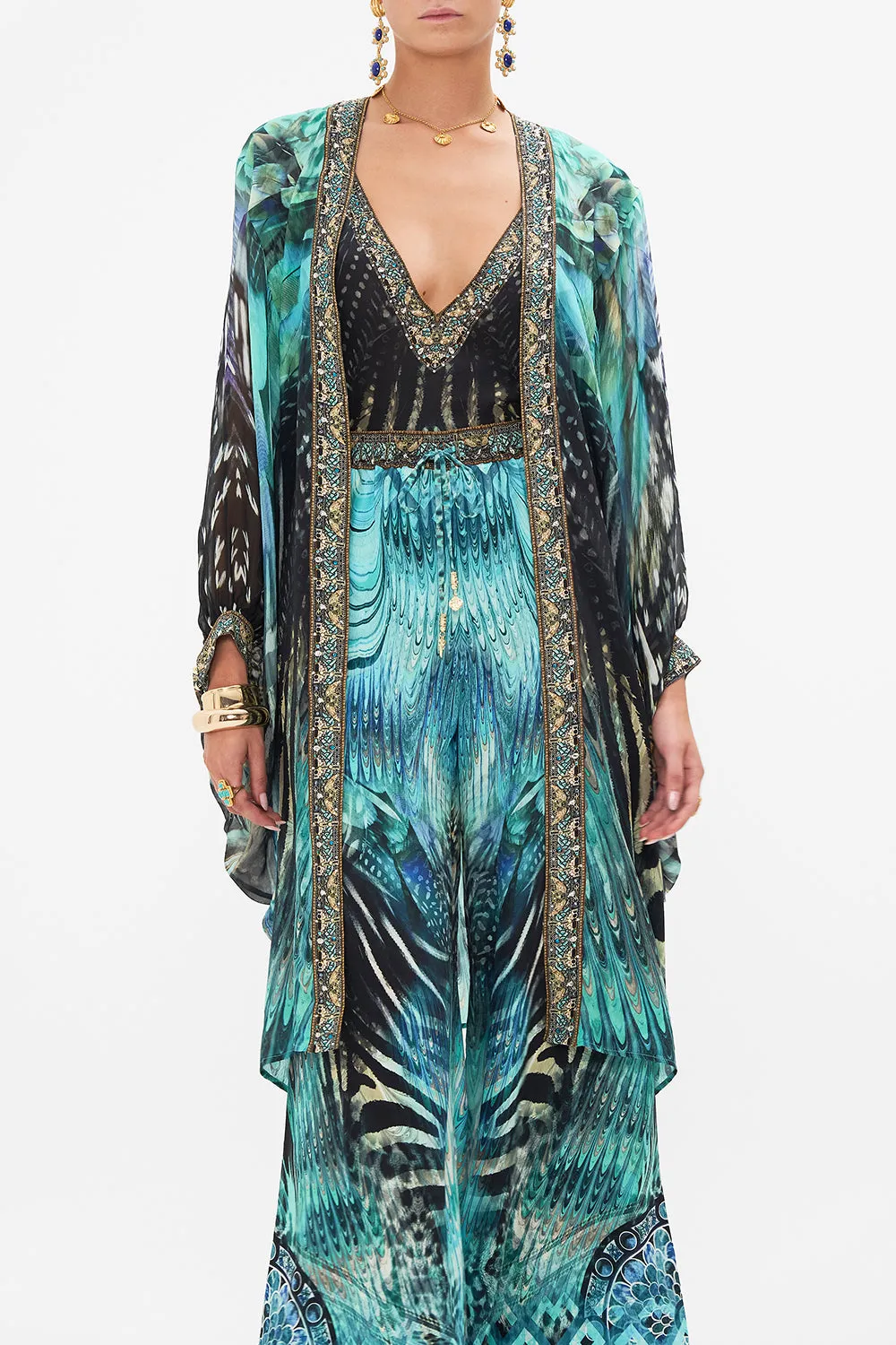 DRAMATIC SLEEVE COCOON LAYER AZURE ALLURE