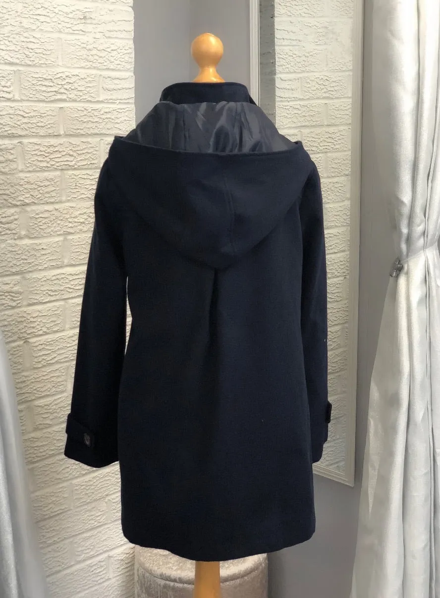 Fashionably Pregnant Maternity Duffle Coat - Navy Blue