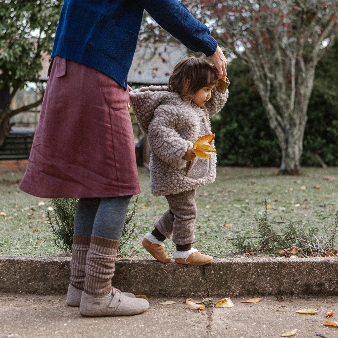 Plush Hooded Jacket - Wool/Tencel Teddy (1-8y)
